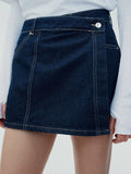 PICSGIRL  -  Vintage Blue Denim Skirt Women 2024 New Summer Chic Casual High Waist Pocket Mini Skirts Simple Fashion Shorts Faldas Female