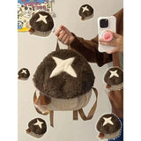 PICSGIRL  -  2024 New Cartoon Mushroom Backpack Autumn Winter Anime Plush Cute Doll Bag Christmas Gift Cute Anime Backpack