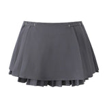 PICSGIRL -  Summer kawaii skirts for woman black mini skirt black y2k clothes women white skirt harajuku fashion pleated skirt double layers