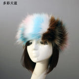 PICSGIRL  -  Winter Thick Furry Hairband Fluffy Russian Faux Fur Women Girl Fur Headband Hat Winter Outdoor Earwarmer Ski Hats Hot