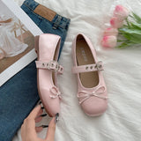 PICSGIRL  -  New Butterfly-knot Women Flat Shoes Fashion Shallow Ladies Mary Jane Ballerinas Flat Heel Casual Ballet Shoes