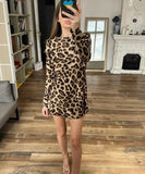 PICSGIRL -  Sexy Leopard Printed Mini Dress Women Summer Charming Long Sleeve Slim Round Neck Short Dresses Female Evening Party Vestidos Y2k