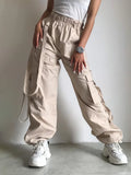 PICSGIRL  -  High Waist Cargo Pants Women Pocket Loose Pink Fashion Baggy Sweatwear Female Autumn Winter Casual Sweatpants Woman