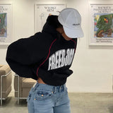 PICSGIRL  -  Y2k Oversize Hooded Sweatshirts for Women Hoodies Pullovers Female Streetwear Hip Hop Loose Casual Tops Letter Graphics