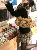 PICSGIRL  -  Y2K Retro Leopard Print Fur Collar Patchwork Knitted Cardigan Jacket Autumn Winter Hot Girl Waist Slim Harajuku Casual Jacket