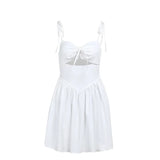 PICSGIRL  -  Fashion Temperament Slim Pleated Openwork Dress Female 2024 Spring New Sexy Bag Hip Skirt