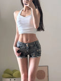 PICSGIRL  -  Spicy Girl y2k Shorts American Retro Low Waist Jeans Women Ultra Short Denim Shorts Women New Slim Fit Hip Wrap Sexy Hot Pants