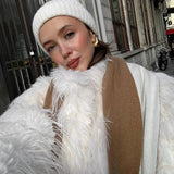 PICSGIRL  -  2024 Winter Fluffy Faux Fur Coat Women Luxury Brand Tassels Furry Turkey Fur Jacket Streetwear Loose Overcoat Outerwear