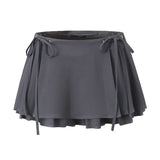 PICSGIRL -  Summer kawaii skirts for woman black mini skirt black y2k clothes women white skirt harajuku fashion pleated skirt double layers