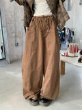 PICSGIRL  -   Vintage Y2k Baggy Cargo Jeans Woman Oversized Harajuku Streetwear Denim Pants Korean Fashion Casual Trousers Pockets