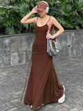 PICSGIRL  -  Women Bodycon High Waist Camisole Dress 2025 Summer Slim Sexy Backless Patchwork Sundress Vacation Beach Party Dresses