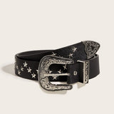 PICSGIRL  -  Star Willow Dings Fashion Punk Style Wide Belt Personalized Women's Jeans Metal 103cm Women's Dot Adult Belt Women's Punk