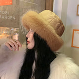 PICSGIRL  -  New Hairy Fisherman's Hat for Autumn and Winter Warm Ear Protection and Winter Water Bucket Hat Basin Hat