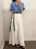 PICSGIRL  -  Fashion 2024Summer Dress Irregular Split Half Skirt Women High Waist Pocket Slim Half Skirt Long Elegant Street Clothing