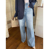 PICSGIRL  -  Women Jeans with Heart Vintage Y2k 90s Aesthetic Baggy Denim Trouser 2000s Harajuku Kawaii Wide Cowboy Pants Trashy Clothes 2024