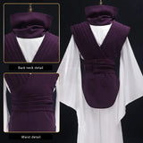 PICSGIRL  -  Cosplay Costume Purple Vest Neck Gaiter Belt White Elastic Pants Top Gift Anime Cosplay