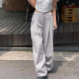 PICSGIRL  -  Baggy Casual Grey Sweatpants Woman America Street Hip Hop Wide Leg Pants Y2k Basic Sports Korean Style Loose Trousers