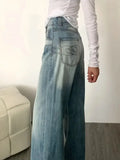 PICSGIRL  -  Vintage Y2k 2000s Baggy Jeans Woman Harajuku Korean Fashion Denim Pants Casual Classic Basic Retro Loose Trousers Autumn