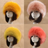 PICSGIRL  -  Winter Thick Furry Hairband Fluffy Russian Faux Fur Women Girl Fur Headband Hat Winter Outdoor Earwarmer Ski Hats Hot