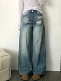 PICSGIRL  -  Vintage Y2k 2000s Baggy Jeans Woman Harajuku Korean Fashion Denim Pants Casual Classic Basic Retro Loose Trousers Autumn