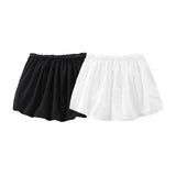 PICSGIRL  -  2024 New Basic Party Streetwear Women Summer Short Skirt Double Layer Elastic Waist Solid Casual Fashion Cake Tutu Skirts Female