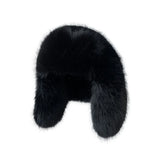 PICSGIRL  -  2024 Winter Women Fluffy Furry Faux Fox Fur Bomber Hats Flaps Luxury Vintage Y2k Girls Warm Earflap Snow Ski Hat Caps Russian