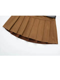 PICSGIRL  -  2024 Women's Sexy Mini Pleated Skirts with Belt Fashion Mid Waist A-Line Skirt with Lining Shorts Female Casual Skirt