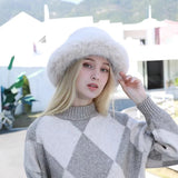 PICSGIRL  -  Winter Thick Furry Hairband Fluffy Russian Faux Fur Women Girl Fur Headband Hat Winter Outdoor Earwarmer Ski Hats Hot