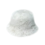 PICSGIRL  -  Fluffy Fur Bucket Hat for Women Imitation Mink Hair Warm Basin Cap Thickened Plush Winter Hats Lady Fashion Panama Fisherman Cap