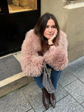 PICSGIRL  -  party look snspos Faux Fur Jackets Women Loose Casual Lapel Long Sleeves Zipper Coats Female 2024 Autumn Winter Fashion Solid Warm Outwears Lady