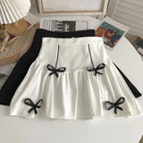 PICSGIRL  -  Women Korean High Waist Skirt Harajuku Preppy Solid Mini Short Skirt Ladies Casual Elegant Cute Sweet A-Line Skirts Female