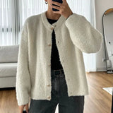 PICSGIRL  -  Knitted Solid Women Cardigan O-neck Single-breasted Female Sweater 2024 Autumn Winter Long Sleeve Elegant Ladies Knitwear