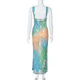 PICSGIRL  -  Printed Women Summer Maxi Lace Dress