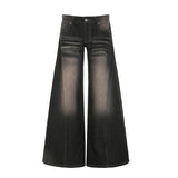 PICSGIRL  -  Grunge Aesthetic Y2K Baggy Jeans Women Fashion Streetwear Retro 2000s Lady A-Line Denim Wide Leg Pants Harajuku 2025