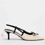 PICSGIRL  -  Designer Party Women's High Heels Shoes Pointed Toe Dress Elegant Slingbacks 2025 Spring New Soft Leather Ladies Office Pumps