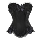 PICSGIRL  -  Corset Dress Steampunk Lace Trim Bustier with Long Tulle Skirt Carnival Party Night Costumes Plus Size Halloween Outfits Women