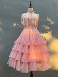 PICSGIRL  -  Sweet Lolita Mesh Ruffles Tutu Skirts Ball Gown Lolita Extended Skirt Lining Daily Lolita Lace Gauze Fluffy Skirt