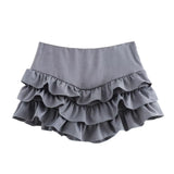 PICSGIRL  -  American hot girl high waist all-match cake skirt female summer new style college style A-line short skirt