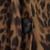 PICSGIRL  -  Summer Elegant Women's 2024 New Casual Fashion Long-Sleeved Single-Breasted Leopard Print Jacket Long Loose Trench Coat Outwear