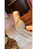 PICSGIRL  -  Pleated Strapless Dress For Women'S Summer New Design With A Pure Desire For Slim Fit And Unique Buttocks Wrapped Short Skirt