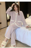 PICSGIRL  -  Pajama Sets Women Nightwear Stylish Cozy Ins Ladies Sweet Popular Winter Warm Sleepwear Lounge Simple Lovely Harajuku Patchwork