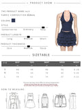 PICSGIRL  -  Low-Neck Polka Dots Women Two-Piece Set Halter Sleeveless Backless Mini Top+Multi-Layered Ruffles Sweet Bottoms Suits