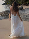 PICSGIRL  -  Fashion Pleated Long Skirts Set Women Sexy Sleeveless Backless Halter Tops High Waist Mermaid Skirt Vacation Beach 2 Pieces Sets