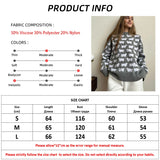 PICSGIRL  -  Elegant Women Sheep Printing Sweater Warm Knitted Classic O-Neck Pullover Tops Autumn Winter 2024 Streetwear Sweater