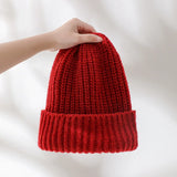 PICSGIRL  -  Winter Knitted Hat Women Korean Fashion Solid Outdoor Warm Beanies All-match Casual Elastic Comfortable Cap 2024 New