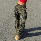 PICSGIRL  -  Y2K Fashion Camouflage Pants Women Autumn Vintage Harajuku Straight Trousers Grunge Style Joggers Streetwear Outfits