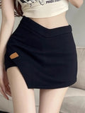 PICSGIRL  -  2024 New  Irregular Skirts for Women High Waist Spring Summer Hot Sexy Faldas Mujer Korean Fashion 90s Solid Casual Mini Skirt