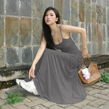 PICSGIRL  -  Women Bodycon High Waist Camisole Dress 2025 Summer Slim Sexy Backless Patchwork Sundress Vacation Beach Party Dresses