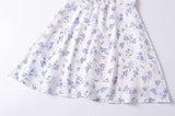 PICSGIRL  -  French Retro Slim Fit Small Flying Sleeves Printed Dress Women Summer New Short Floral Skirt