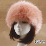 PICSGIRL  -  Winter Thick Furry Hairband Fluffy Russian Faux Fur Women Girl Fur Headband Hat Winter Outdoor Earwarmer Ski Hats Hot